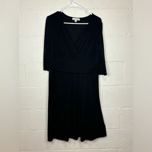 Merona Woman’s Black Formal Knee Length Classic Dress Size Large